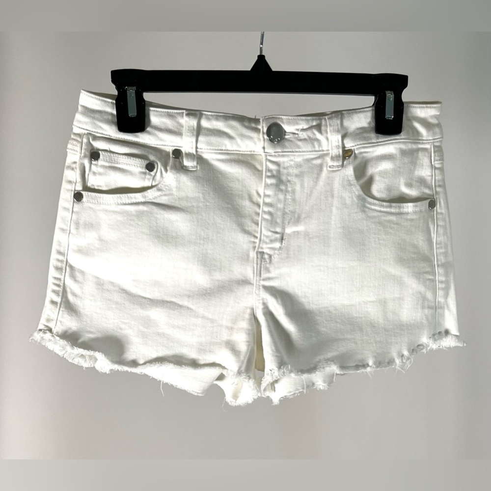 ELAN White Denim Shorts